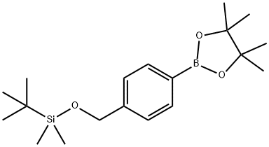 4-叔丁基二甲基硅氧基)亚甲基苯基硼酸频哪醇酯,2055617-77-9,结构式