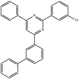 Pyrimidine, 4-[1,1'-biphenyl]-3-yl-2-(3-chlorophenyl)-6-phenyl-,2055848-32-1,结构式