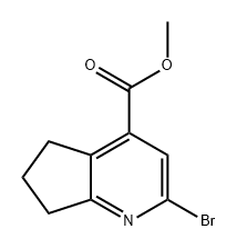 2-溴-6,7-二氢-5H-环戊二烯并[B]吡啶-4-羧酸甲酯 结构式