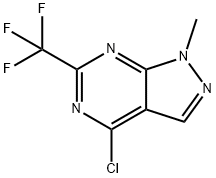 1H-Pyrazolo[3,4-d]pyrimidine, 4-chloro-1-methyl-6-(trifluoromethyl)- Struktur