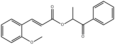 1-OXO-1-PHENYLPROPAN-2-YL (E)-3-(2-METHOXYPHENYL)ACRYLATE 结构式