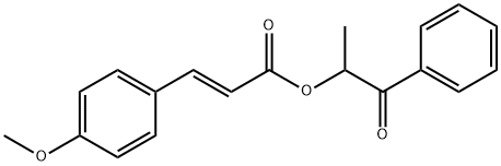 2-Propenoic acid, 3-(4-methoxyphenyl)-, 1-methyl-2-oxo-2-phenylethyl ester, (2E)- Structure