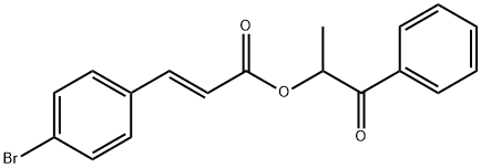 1-OXO-1-PHENYLPROPAN-2-YL (E)-3-(4-BROMOPHENYL)ACRYLATE, 2055970-38-0, 结构式