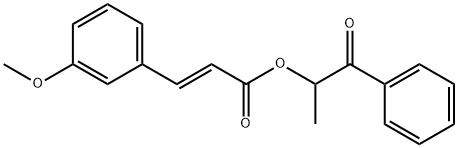 1-oxo-1-phenylpropan-2-yl (E)-3-(3-methoxyphenyl)acrylate Struktur
