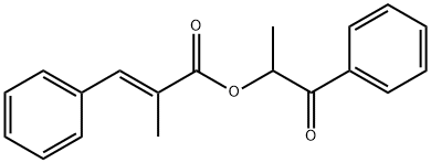 1-OXO-1-PHENYLPROPAN-2-YL (E)-2-METHYL-3-PHENYLACRYLATE, 2055970-42-6, 结构式