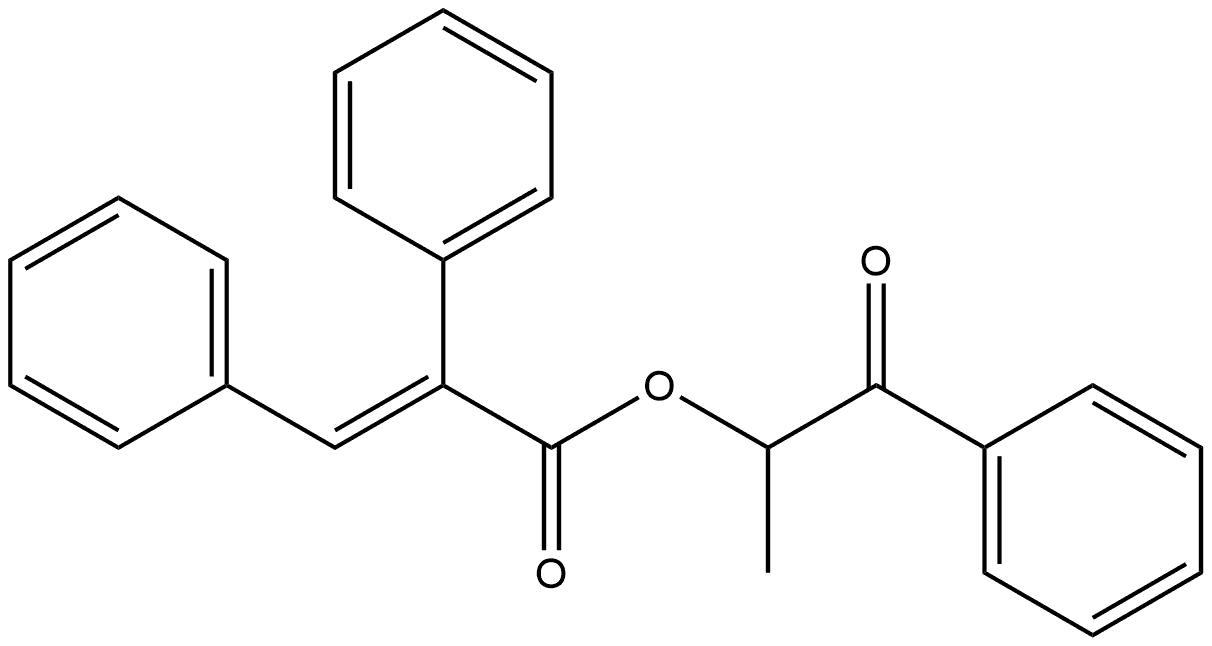 1-oxo-1-phenylpropan-2-yl (E)-2,3-diphenylacrylate 化学構造式