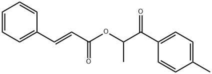 2-Propenoic acid, 3-phenyl-, 1-methyl-2-(4-methylphenyl)-2-oxoethyl ester, (2E)- Struktur