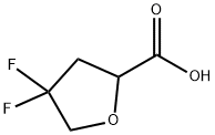 4,4-二氟四氢呋喃-2-甲酸, 2056072-61-6, 结构式