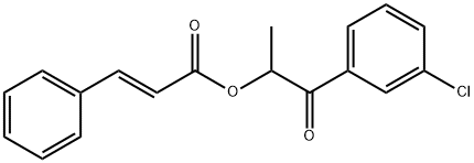 1-(3-chlorophenyl)-1-oxopropan-2-yl cinnamate Struktur