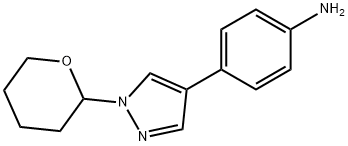 4-[1-(四氢-2H-吡喃-2-基)-4-吡唑基]苯胺, 2056919-15-2, 结构式