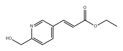 (E)-3-(6-(羟甲基)吡啶-3-基)丙烯酸乙酯 结构式