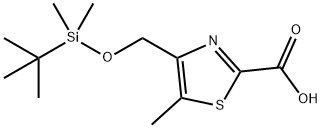 4-[[[(1,1-Dimethylethyl)dimethylsilyl]oxy]methyl]-5-methyl-2-thiazolecarboxylic acid Struktur