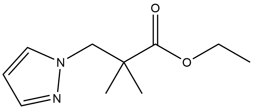 1H-Pyrazole-1-propanoic acid, α,α-dimethyl-, ethyl ester Struktur