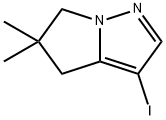 4H-Pyrrolo[1,2-b]pyrazole, 5,6-dihydro-3-iodo-5,5-dimethyl- 结构式