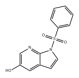 1H-Pyrrolo[2,3-b]pyridin-5-ol, 1-(phenylsulfonyl)- 结构式