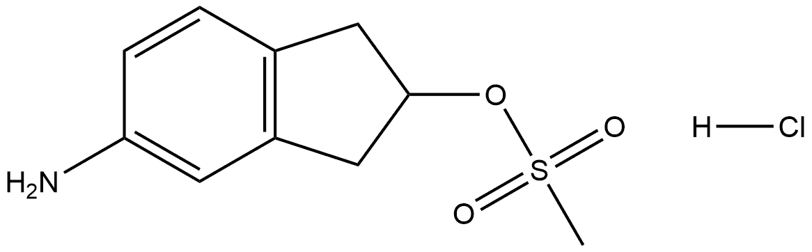 5-amino-2,3-dihydro-1H-inden-2-yl methanesulfonate hydrochloride Structure