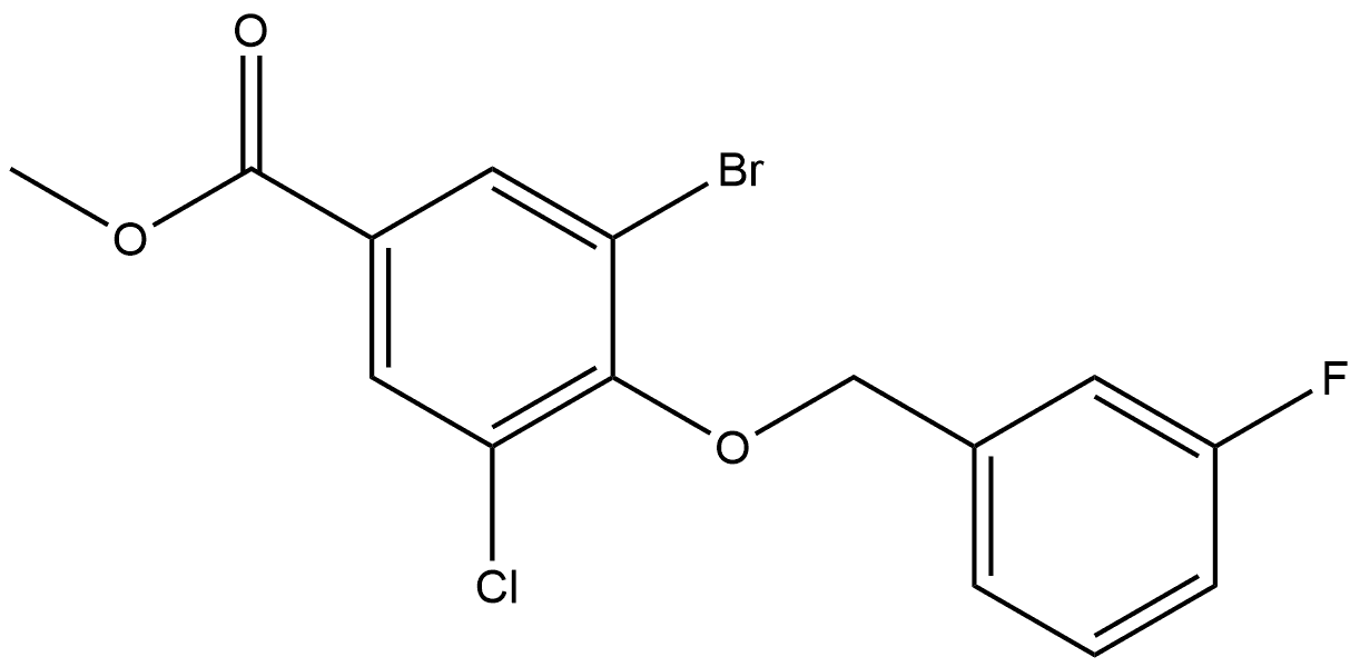 Methyl 3-bromo-5-chloro-4-[(3-fluorophenyl)methoxy]benzoate Structure