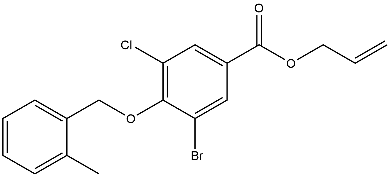 2-Propen-1-yl 3-bromo-5-chloro-4-[(2-methylphenyl)methoxy]benzoate Structure