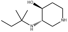 (3S,4S)-3-(2-Methylbutan-2-ylamino)piperidin-4-ol Struktur