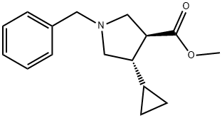 rac-methyl (3R,4R)-1-benzyl-4-cyclopropylpyrrolidine-3-carboxylate, trans Structure