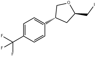 2-(Iodomethyl)-4-[4-(trifluoromethyl)phenyl]oxolane 化学構造式