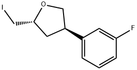 (2R,4R)-4-(3-氟苯基)-2-(碘甲基)四氢呋喃, 2059911-01-0, 结构式