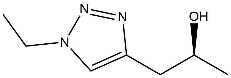 (2S)-1-(1-Ethyltriazol-4-yl)propan-2-ol 化学構造式