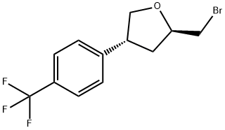 2-(Bromomethyl)-4-[4-(trifluoromethyl)phenyl]oxolane Struktur