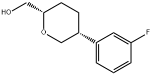 [5-(3-Fluorophenyl)oxan-2-yl]methanol Struktur