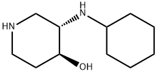 (3S,4S)-3-(环己氨基)哌啶-4-醇 结构式