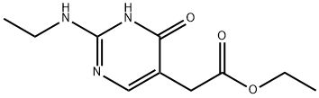 Ethyl 2-[2-(ethylamino)-6-oxo-1H-pyrimidin-5-yl]acetate 化学構造式