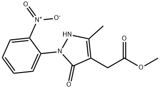 2-(5-甲基-2-(2-硝基苯基)-3-氧代-2,3-二氢-1H-吡唑-4-基)乙酸甲酯,2059932-79-3,结构式