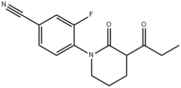 3-氟-4-(2-氧代-3-丙酰哌啶-1-基)苯甲腈,2059933-28-5,结构式