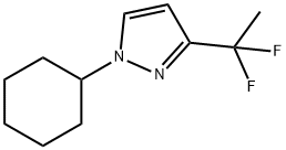 1-Cyclohexyl-3-(1,1-difluoroethyl)pyrazole Struktur