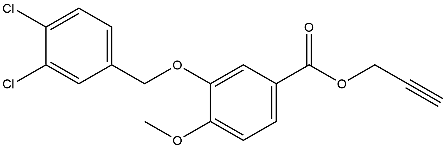 2-Propyn-1-yl 3-[(3,4-dichlorophenyl)methoxy]-4-methoxybenzoate Structure