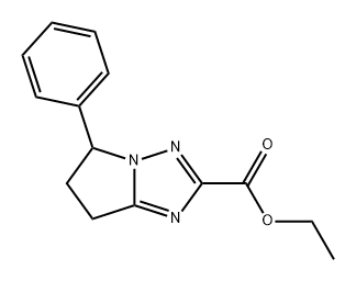 5H-Pyrrolo[1,2-b][1,2,4]triazole-2-carboxylic acid, 6,7-dihydro-5-phenyl-, ethyl ester Structure