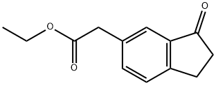 1H-Indene-5-acetic acid, 2,3-dihydro-3-oxo-, ethyl ester 结构式