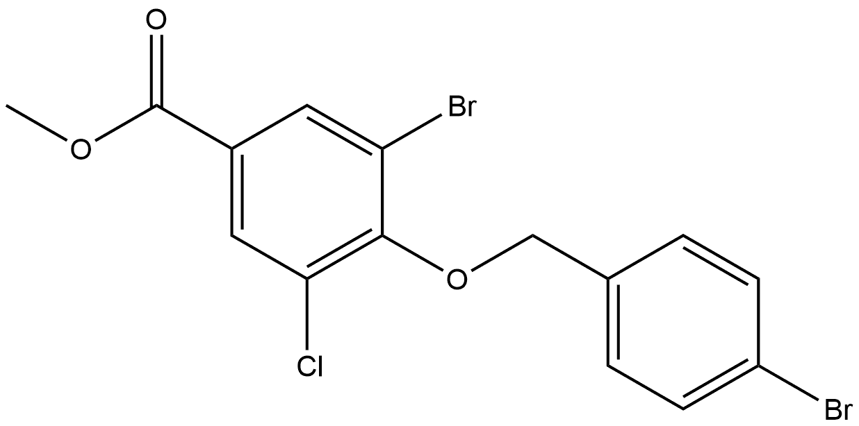 Methyl 3-bromo-4-[(4-bromophenyl)methoxy]-5-chlorobenzoate,2061693-88-5,结构式