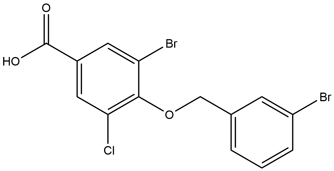 3-Bromo-4-[(3-bromophenyl)methoxy]-5-chlorobenzoic acid Structure