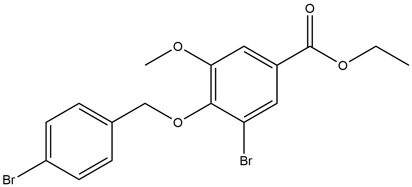 Ethyl 3-bromo-4-[(4-bromophenyl)methoxy]-5-methoxybenzoate 结构式