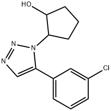 2-(5-(3-氯苯基)-1H-1,2,3-三唑-1-基)环戊醇, 2061979-68-6, 结构式