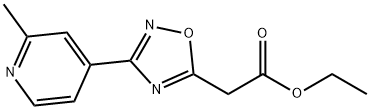 1,2,4-Oxadiazole-5-acetic acid, 3-(2-methyl-4-pyridinyl)-, ethyl ester,2061979-89-1,结构式