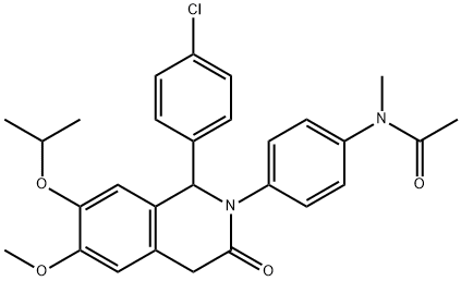 Acetamide, N-[4-[1-(4-chlorophenyl)-3,4-dihydro-6-methoxy-7-(1-methylethoxy)-3-oxo-2(1H)-isoquinolinyl]phenyl]-N-methyl-,2061979-96-0,结构式