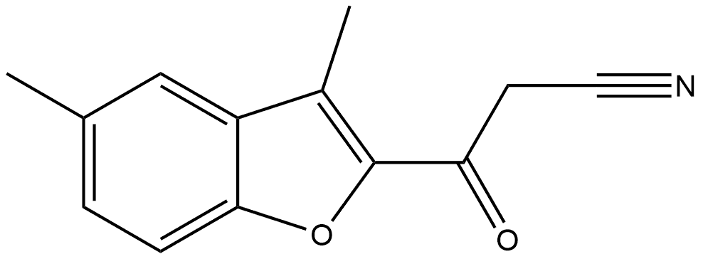 2-Benzofuranpropanenitrile, 3,5-dimethyl-β-oxo-|3-(3,5-二甲基苯并呋喃-2-基)-3-氧丙腈