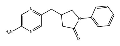 2-Pyrrolidinone, 4-[(5-amino-2-pyrazinyl)methyl]-1-phenyl-,2062374-01-8,结构式