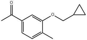 Ethanone, 1-[3-(cyclopropylmethoxy)-4-methylphenyl]-,2062566-51-0,结构式