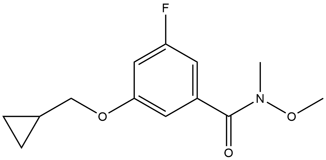 3-(Cyclopropylmethoxy)-5-fluoro-N-methoxy-N-methylbenzamide,2062567-22-8,结构式