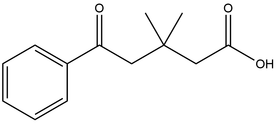 3,3-dimethyl-5-oxo-5-phenylpentanoic Acid Structure