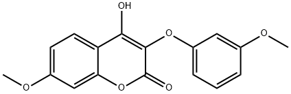 4-Hydroxy-7-methoxy-3-(3-methoxyphenoxy)-2H-chromen-2-one Struktur