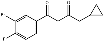 1,3-Butanedione, 1-(3-bromo-4-fluorophenyl)-4-cyclopropyl- 结构式